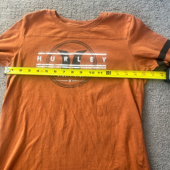 Hurley Orange 3/4 Sleeve Logo Tee | Surf Skate Casual Shirt | Size S - Picture 5 of 8